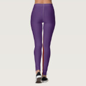 Leggings Duo féminin ton violet et rouge foncé (Dos)
