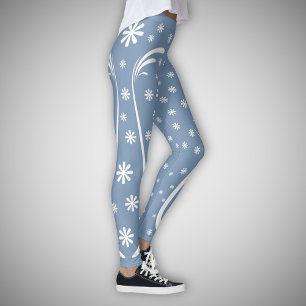 Leggings Dusty Blue Flower Power Leging