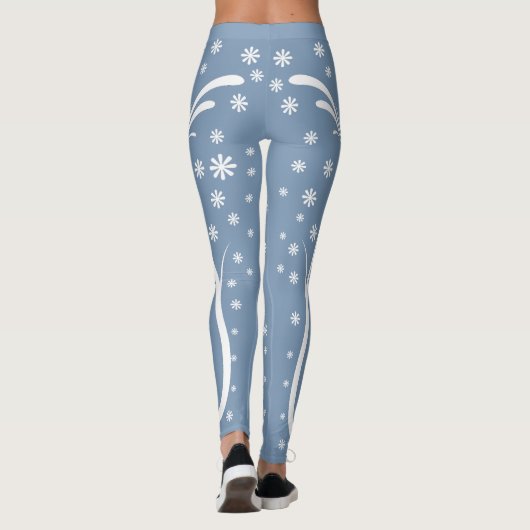 Leggings Dusty Blue Flower Power Leging (Dos)