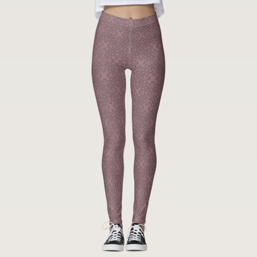Leggings Dusty rose motif (Devant)
