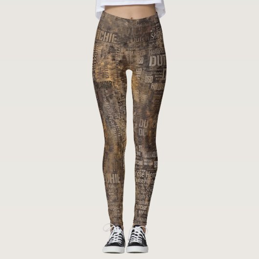 Leggings Dutch Shepherd - Word Art Motif (Devant)
