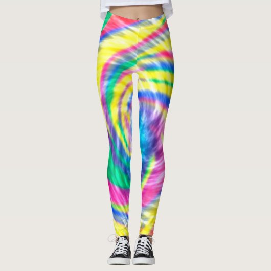 Leggings Dye de jonction psychédélique dynamique (Devant)