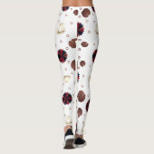 Leggings Earth-Toned Lotus & Frog Pattern (Dos)