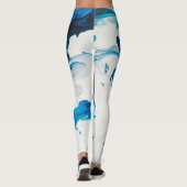 Leggings Eau bleu mer Abstraite (Dos)