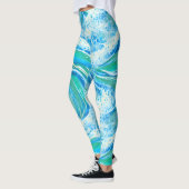 Leggings Eau Bleue Océan Vagues de mer (Gauche)