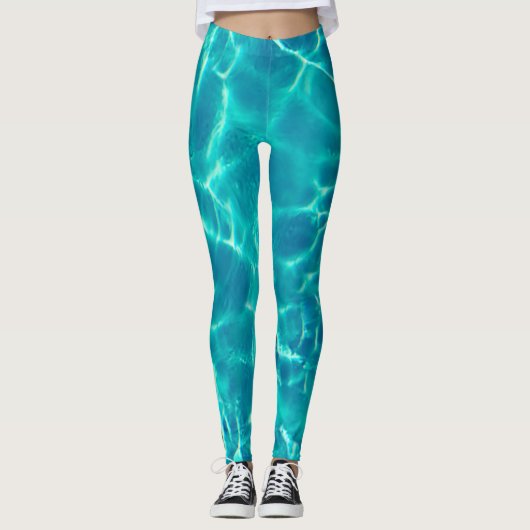 Leggings Eau de la piscine turquoise (Devant)