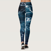Leggings Eau de mer bleu foncé et humide (Dos)