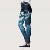 Leggings Eau de mer bleu foncé et humide (Gauche)