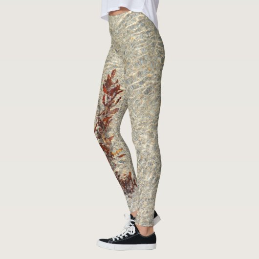 Leggings Eau de sable de plage et algues Photographie (Gauche)