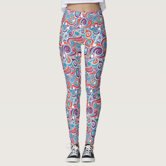 Leggings eau joie poisson bleu (Devant)