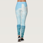 Leggings Eau Océanique, Ciel bleu clair. (Dos)