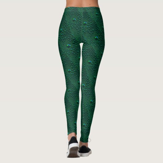 Leggings Eau sur métal vert (Dos)