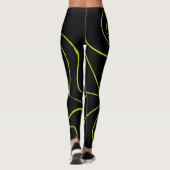 Leggings Ebb et flux 2 en Lime vert et noir (Dos)