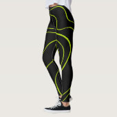 Leggings Ebb et flux 2 en Lime vert et noir (Gauche)