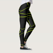 Leggings Ebb et flux 2 en Lime vert et noir (Droite)