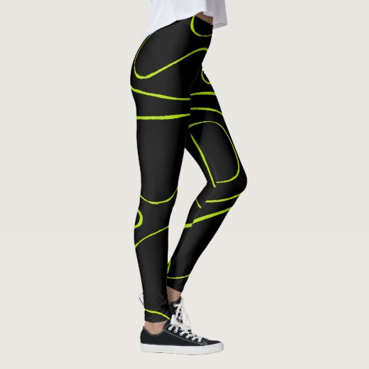 Leggings Ebb et flux 2 en Lime vert et noir (Droite)