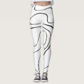 Leggings Ebb et flux 2 - Noir et blanc (Devant)