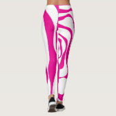 Leggings Ebb et flux 4 en Magenta et Blanc (Dos)