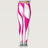 Leggings Ebb et flux 4 en Magenta et Blanc (Devant)