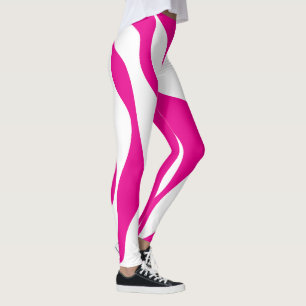 Leggings Ebb et flux 4 en Magenta et Blanc