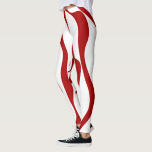 Leggings Ebb et flux 4 en rouge et blanc