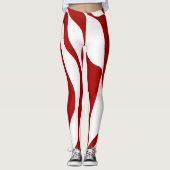 Leggings Ebb et flux 4 en rouge et blanc (Devant)