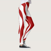 Leggings Ebb et flux 4 en rouge et blanc (Droite)