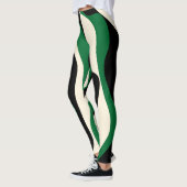 Leggings Ebb et flux 4 en vert, crème et noir (Gauche)
