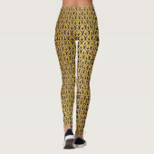 Leggings Écaille de dragon Art déco - Écailles bleues et do (Dos)