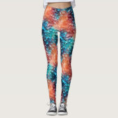 Leggings Écaille de Poisson Queue de Sirène Pastel Paillett (Devant)
