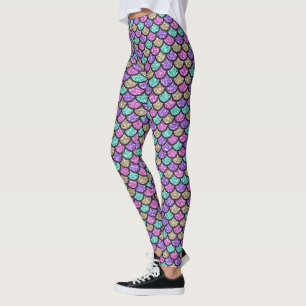 Leggings Écaille de sirène pastel