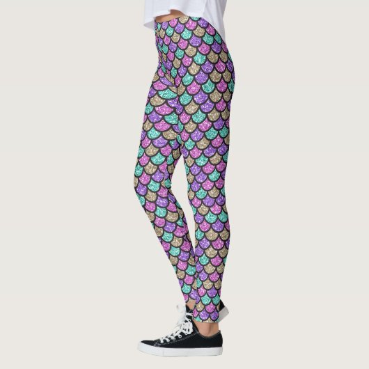 Leggings Écaille de sirène pastel (Gauche)