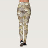 Leggings Écaille Pailletée Or Sirène Monogramme (Dos)