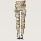 Leggings Écaille Pailletée Or Sirène Monogramme (Devant)