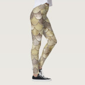 Leggings Écaille Pailletée Or Sirène Monogramme (Droite)