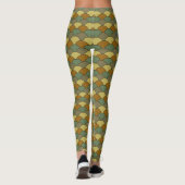 Leggings Écailles de dragon, éventails, vagues, Seigaiha, c (Dos)