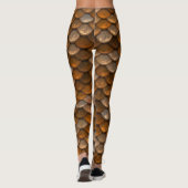 Leggings Écailles de poisson brunes Sirène (Dos)