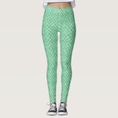 Leggings Écailles de poisson vert menthe (Devant)