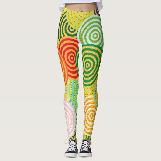 Leggings Écharpe des cercles concentrés (Devant)