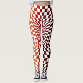Leggings Echecboard Illusion optique Style géométrique Arts (Devant)