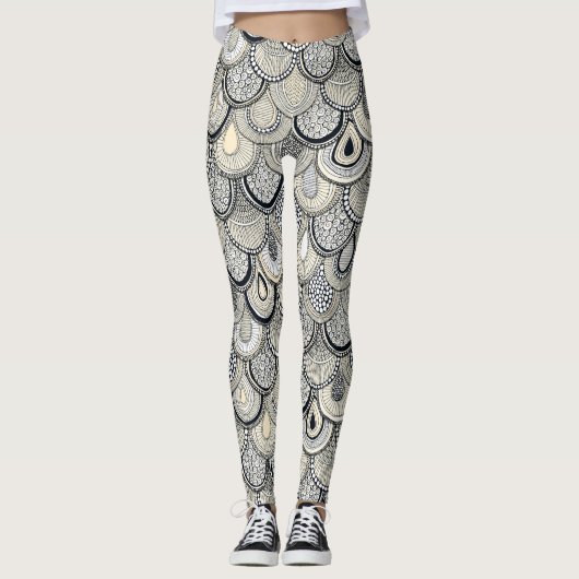 Leggings échelle de dragon mono (Devant)