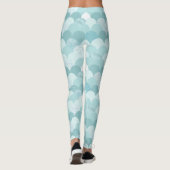 Leggings Échelle de sirène bleu cyan (Dos)