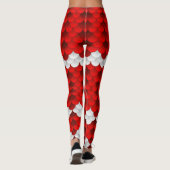 Leggings Échelle de sirène de Koi (rouge/blanc) (Dos)