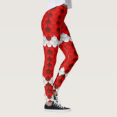 Leggings Échelle de sirène de Koi (rouge/blanc) (Droite)