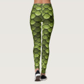 Leggings Échelle de sirène verte (Dos)
