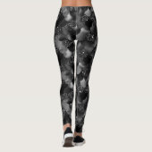 Leggings Échelle de sirènes noires (Dos)