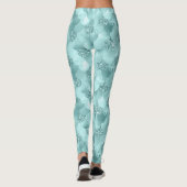 Leggings Échelle Mermaid Luxe | Monnaie de mer vert Aqua Sh (Dos)