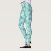 Leggings Échelle Mermaid Luxe | Monnaie de mer vert Aqua Sh (Gauche)