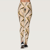 Leggings Echelles Art Déco : Glamour d'or géométrique (Dos)