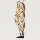 Leggings Echelles Art Déco : Glamour d'or géométrique (Gauche)